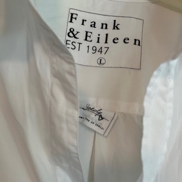 Womens  Frank and Eileen "Joedy" Long sleeve white button down shirt  - size Lar - Picture 2 of 3